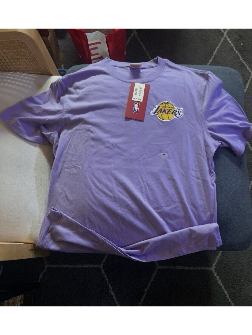 NBA Men's LA Lakers T-Shirt Ultra Game Short Sleeve Size M- Embroidered Logo New